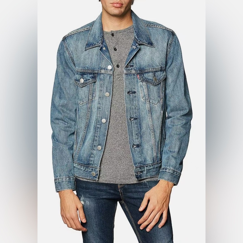 LevisMen's lapel Denim Jacket Denim Blue